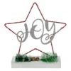 Northlight LED Lighted Star Silhouette Christmas "Joy" Sign - 11" Red
