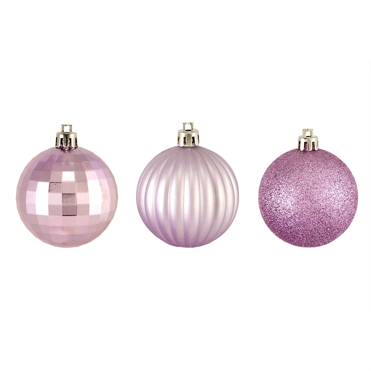 Northlight Shatterproof 3-Finish Christmas Ball Ornaments - 2.5" (60mm) - Lilac Purple - 100ct 4 Northlight Shatterproof 3-Finish Christmas Ball Ornaments - 2.5" (60mm) - Lilac Purple - 100ct - Image 2