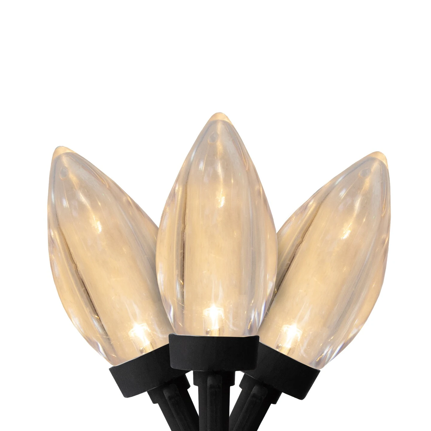 Northlight C9 LED Christmas Lights - Warm White - 16' Black Wire - 25ct 4 Northlight C9 LED Christmas Lights - Warm White - 16' Black Wire - 25ct - Image 2