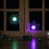 Northlight LED Lighted Icy Crystal Snowflake Christmas Window Decorations - 5.5" - Set Of 2 Clear