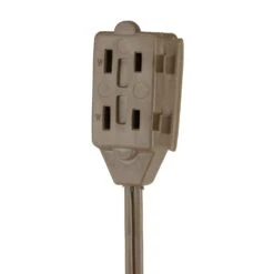Northlight Indoor Power Extension Cord With 3-Outlets And Safety Lock - 9' - Brown 9 Northlight Indoor Power Extension Cord With 3-Outlets And Safety Lock - 9' - Brown -Northlight 380292985381536