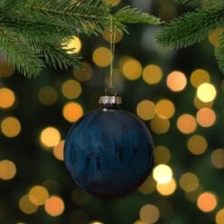 Northlight Shiny Glass Christmas Ball Ornament - 4" - Midnight Blue -Northlight 380293073461920