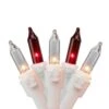 Northlight Mini Icicle Incandescent Christmas Lights - Red And Clear - 8.75' White Wire - 150ct 1 Northlight Mini Icicle Incandescent Christmas Lights - Red And Clear - 8.75' White Wire - 150ct -Northlight 380293339275936