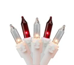 Northlight Mini Icicle Incandescent Christmas Lights - Red And Clear - 8.75' White Wire - 150ct -Northlight 380293339275936 2