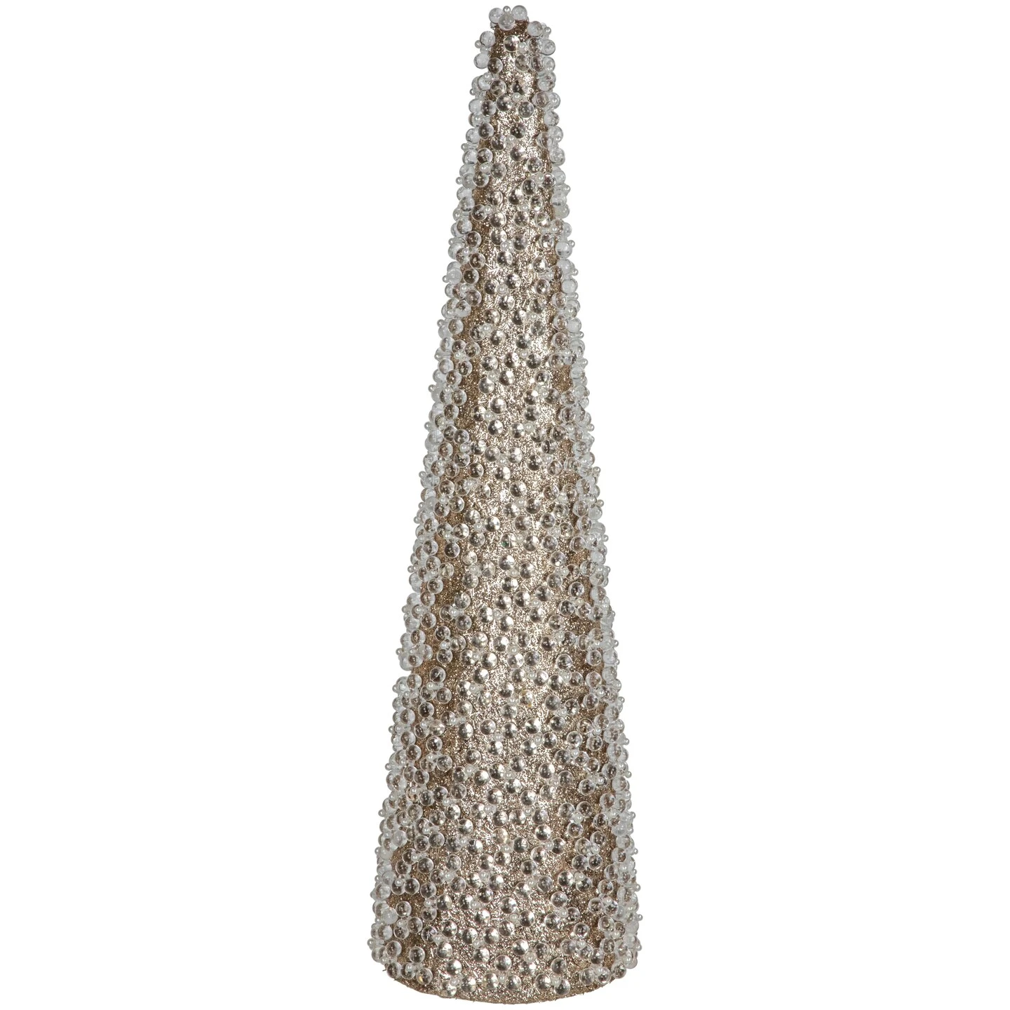 Northlight Beads And Glitter Christmas Cone Tree - 18" - Gold Finish 4 Northlight Beads And Glitter Christmas Cone Tree - 18" - Gold Finish - Image 2