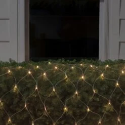 Northlight LED Wide Angle Net Style Christmas Lights - 4' X 6' - Warm White - White Wire Clear -Northlight 380293528543904