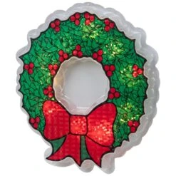 Northlight Lighted Wreath Window Silhouette Christmas Decoration - 11" - Clear Lights Green 15 Northlight Lighted Wreath Window Silhouette Christmas Decoration - 11" - Clear Lights Green -Northlight 38161115444176