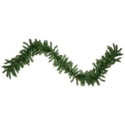 Northlight Pre-Lit Winona Fir Artificial Christmas Garland - 9' X 12" - Warm White LED Lights Green