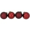 Northlight 2-Finish Glass Christmas Ball Ornaments - 4" (100mm) - Burgundy - 4ct Red -Northlight 395469915248656