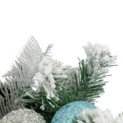 Northlight Flocked Pine With Glitter Ornaments Artificial Christmas Wreath - 24" - Unlit Blue 10 Northlight Flocked Pine With Glitter Ornaments Artificial Christmas Wreath - 24" - Unlit Blue -Northlight 405870411599888