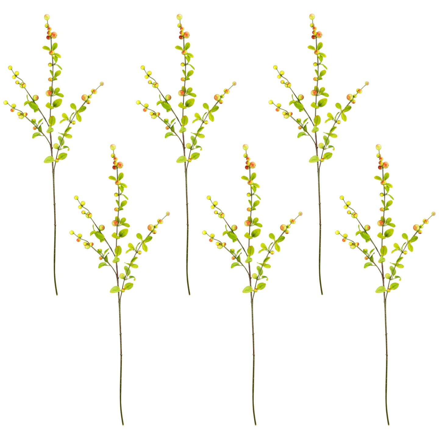 Northlight Berry Branch Artificial Sprays - 34" - Green And Brown - Set Of 6 5 Northlight Berry Branch Artificial Sprays - 34" - Green And Brown - Set Of 6 - Image 3