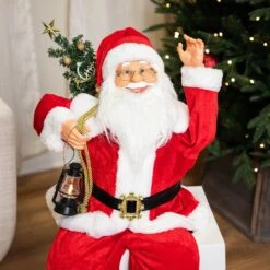 Northlight 32" Musical And Animated Santa On A Chimney Christmas Decoration Red 13 Northlight 32" Musical And Animated Santa On A Chimney Christmas Decoration Red -Northlight 411379672922160