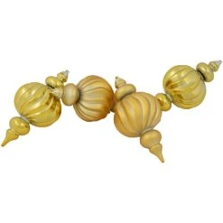 Northlight Commercial Size Shatterproof 2-Finish Finial Christmas Ornaments - Gold -10" - 4ct 14 Northlight Commercial Size Shatterproof 2-Finish Finial Christmas Ornaments - Gold -10" - 4ct -Northlight 412135884438368