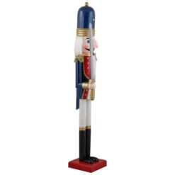 Northlight 48.25" Blue And White Christmas Nutcracker Soldier With Sword -Northlight 413640241560544