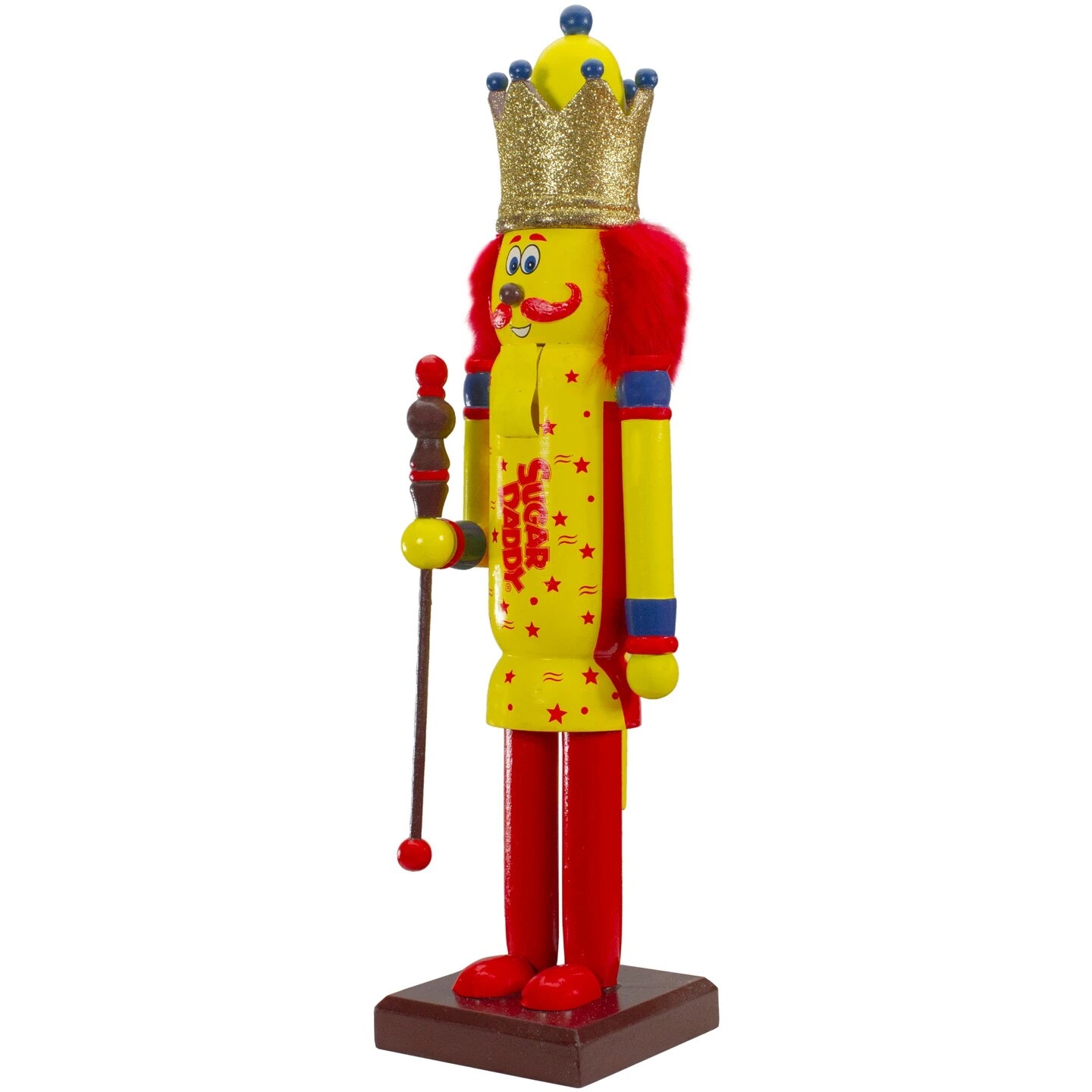 Northlight 14" Tootsie Roll Sugar Daddy Wooden Christmas Nutcracker Figure Yellow 6 Northlight 14" Tootsie Roll Sugar Daddy Wooden Christmas Nutcracker Figure Yellow - Image 4