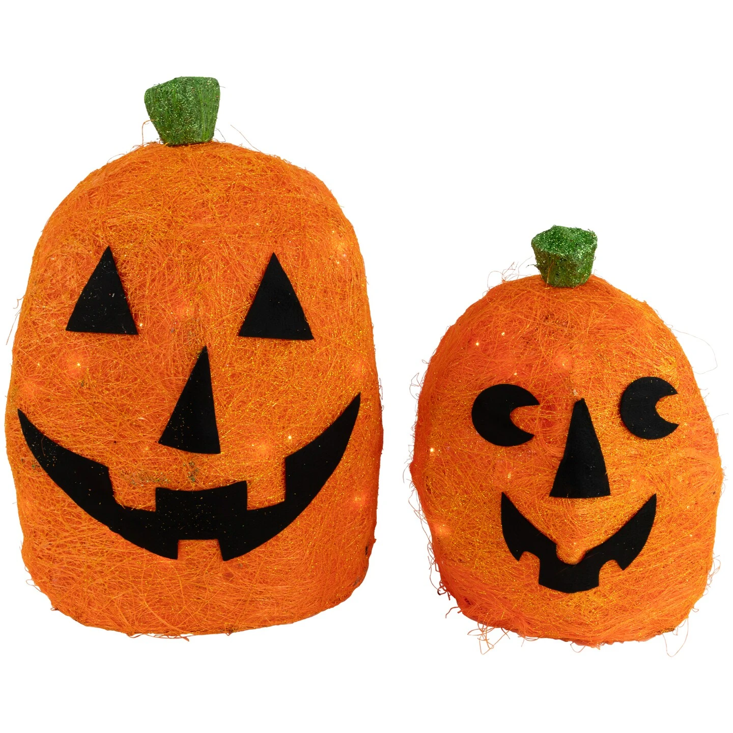 Northlight Lighted Sisal Jack O' Lanterns Outdoor Halloween Decorations - 16" - Set Of 2 Orange 10 Northlight Lighted Sisal Jack O' Lanterns Outdoor Halloween Decorations - 16" - Set Of 2 Orange - Image 8