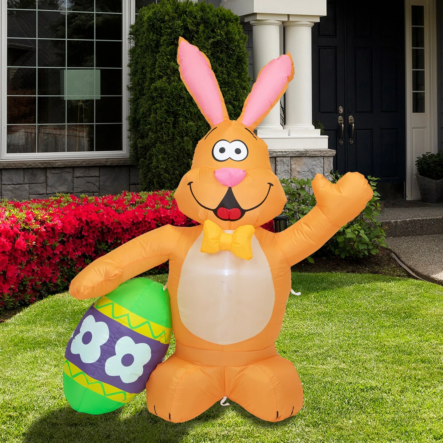 Northlight Inflatable LED Lighted Easter Bunny With Egg Outdoor Decoration - 4' Orange 3 Northlight Inflatable LED Lighted Easter Bunny With Egg Outdoor Decoration - 4' Orange