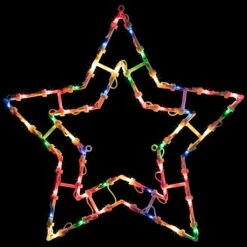 Northlight Lighted Star Christmas Window Silhouette Decoration - 16" - Multicolor Lights White 17 Northlight Lighted Star Christmas Window Silhouette Decoration - 16" - Multicolor Lights White -Northlight 416227222287312 2