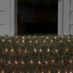 Northlight Mini Net Style Column Wrap Christmas Lights - 2' X 8' - Clear - White Wire 12 Northlight Mini Net Style Column Wrap Christmas Lights - 2' X 8' - Clear - White Wire -Northlight 424869254743264