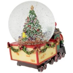Northlight Elf Train Musical Christmas Snow Globe - 8" Red -Northlight 424869729748192