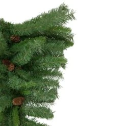 Northlight 42" Black River Pine Artificial Christmas Teardrop Swag With Pine Cones, Unlit Green -Northlight 424870403982560