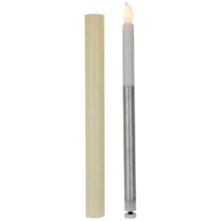 Northlight Set Of 4 Solid Cream Flameless LED Constant Wax Taper Candles 9.5" Ivory 14 Northlight Set Of 4 Solid Cream Flameless LED Constant Wax Taper Candles 9.5" Ivory -Northlight 424870534005984