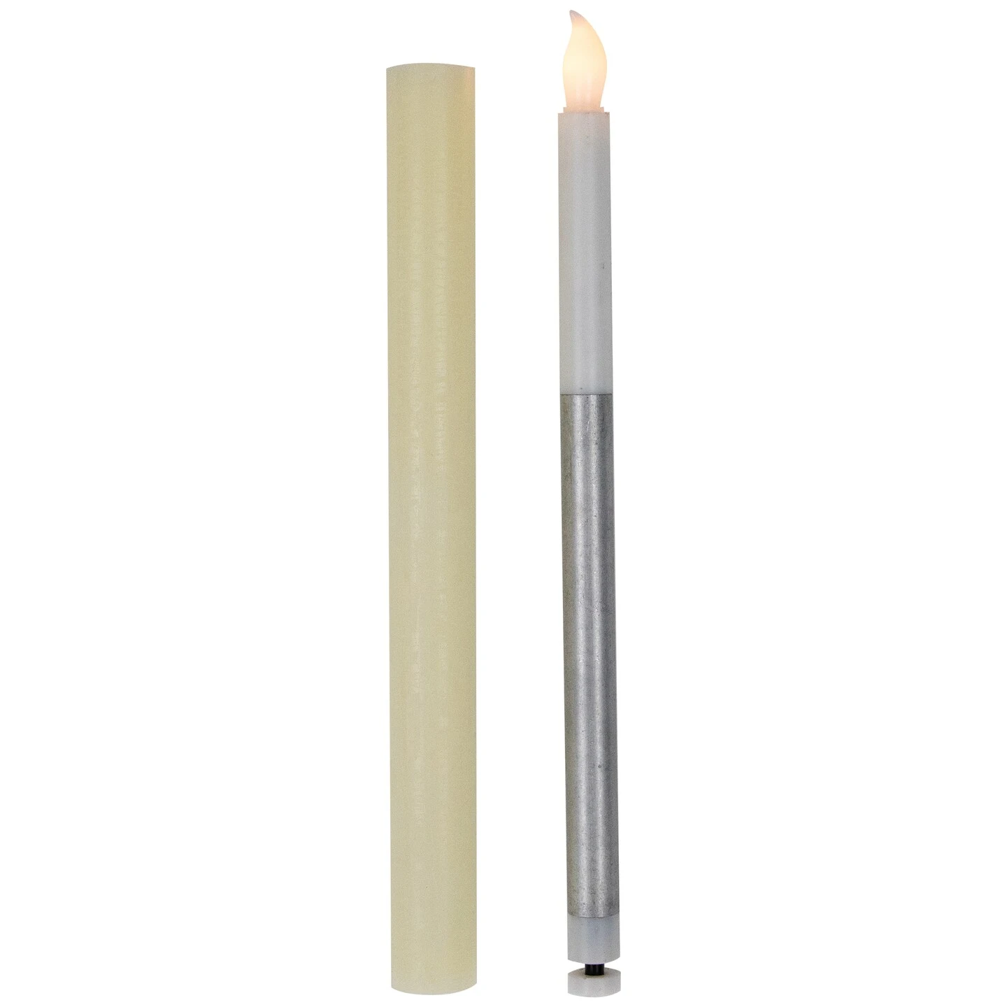 Northlight Set Of 4 Solid Cream Flameless LED Constant Wax Taper Candles 9.5" Ivory 8 Northlight Set Of 4 Solid Cream Flameless LED Constant Wax Taper Candles 9.5" Ivory - Image 6