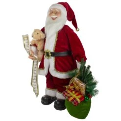 Northlight 2' Standing Santa Christmas Figure With Presents And A Naughty Or Nice List Red -Northlight 424870982796512