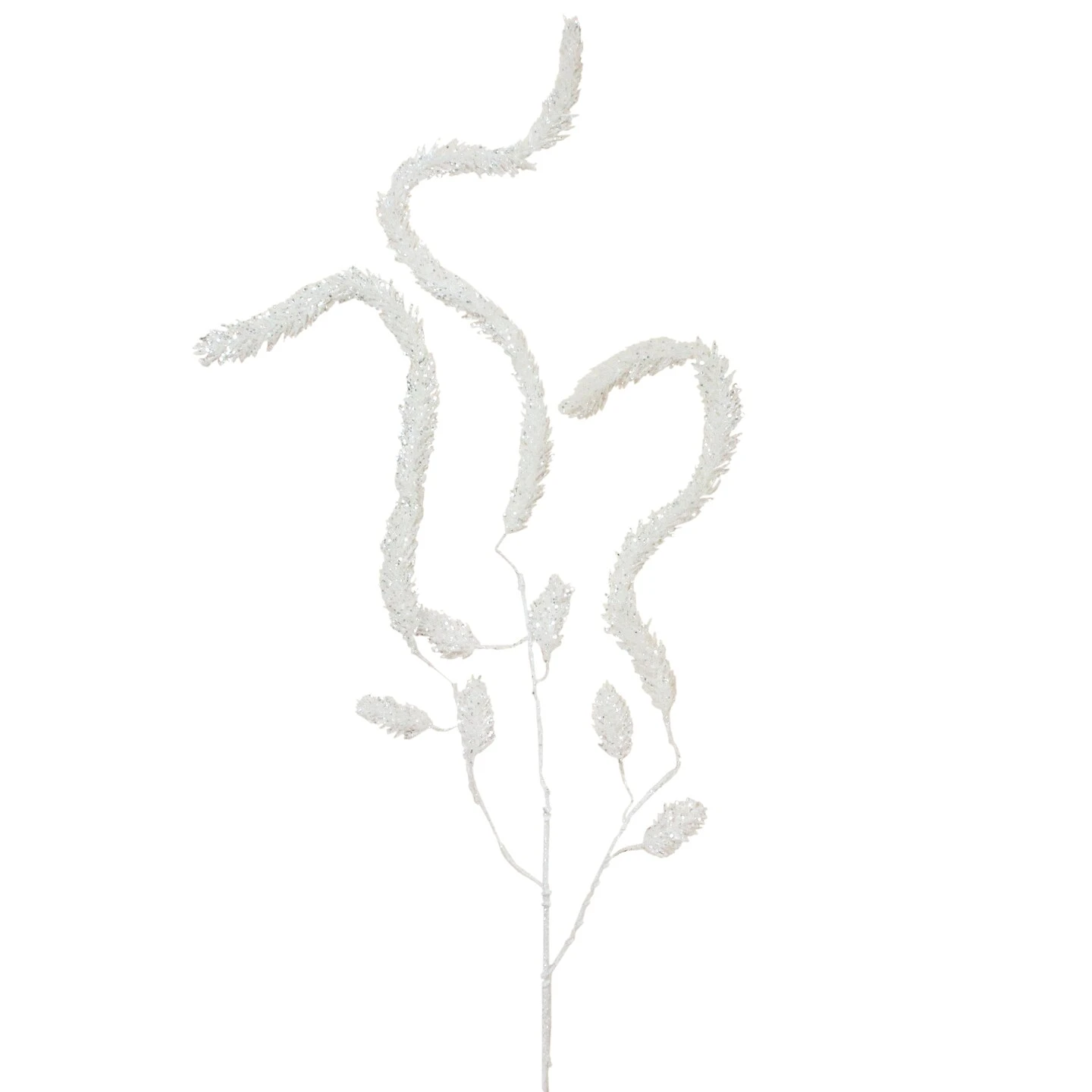 Northlight 52" White And Silver Glittered Weeping Christmas Pine Spray 4 Northlight 52" White And Silver Glittered Weeping Christmas Pine Spray - Image 2