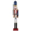 Northlight 48.25" Blue And White Christmas Nutcracker Soldier With Sword