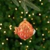 Northlight Metallic Discus Fish Glass Christmas Ornament - 3.75" - Orange -Northlight 442900141610352