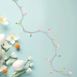 Northlight Mini Pastel Christmas Light Set - Multi-Color - 7' White Wire - 35ct -Northlight 44417947198416