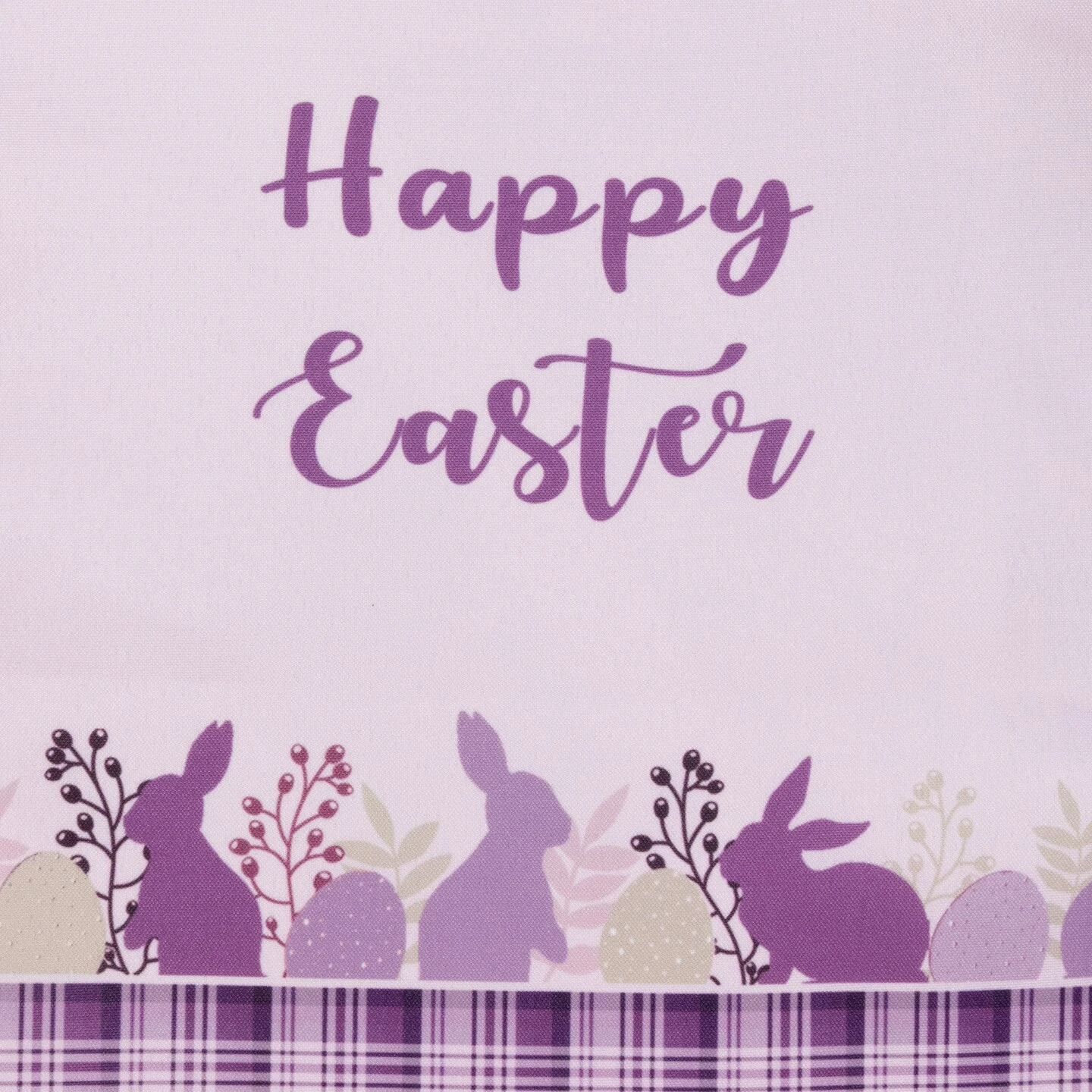 Northlight Happy Easter Plaid Table Runner - 72" - Purple 7 Northlight Happy Easter Plaid Table Runner - 72" - Purple - Image 5