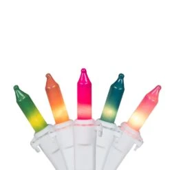 Northlight Mini Pastel Christmas Light Set - Multi-Color - 7' White Wire - 35ct -Northlight 451533602218960 2