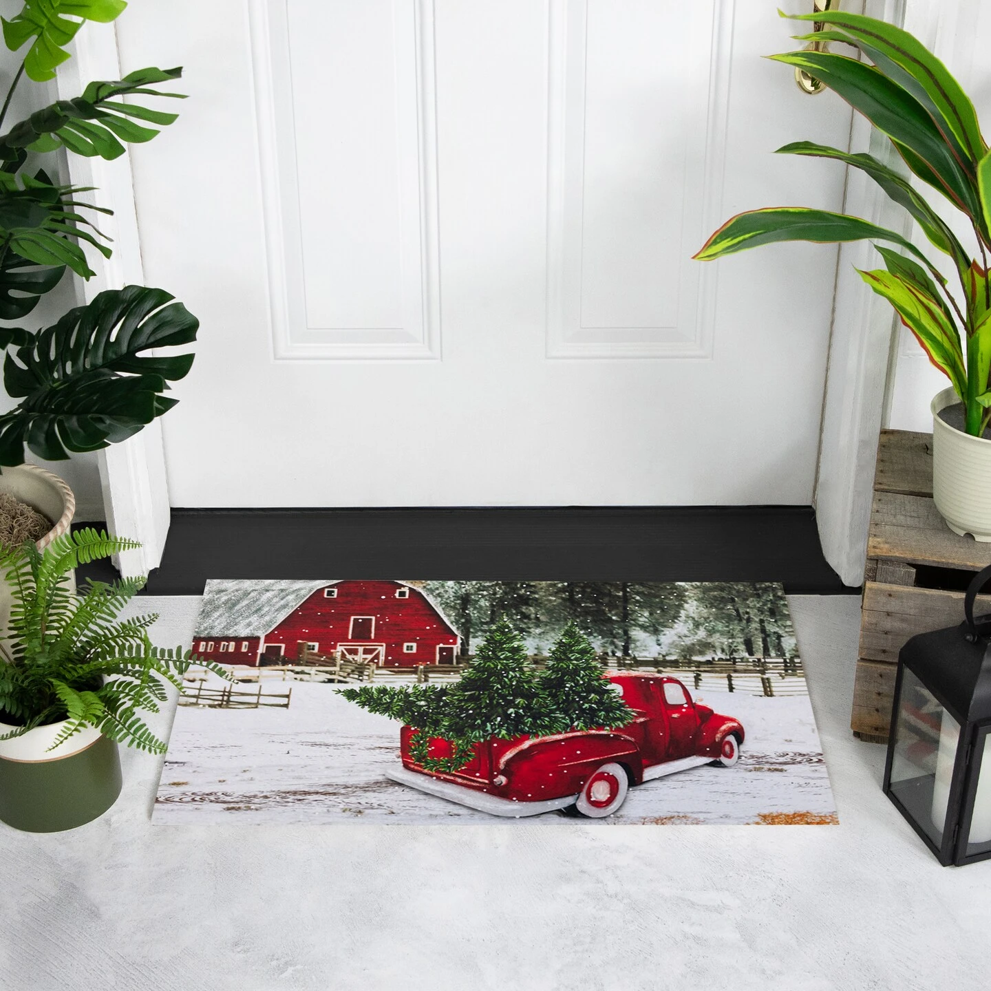 Northlight Vintage Pickup Truck Christmas Outdoor Doormat - 17.75" X 29.5" Multi 10 Northlight Vintage Pickup Truck Christmas Outdoor Doormat - 17.75" X 29.5" Multi - Image 8