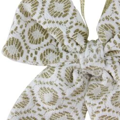 Northlight 5.75" White And Gold Small Double Loop Bow Christmas Decor -Northlight 453924622412704
