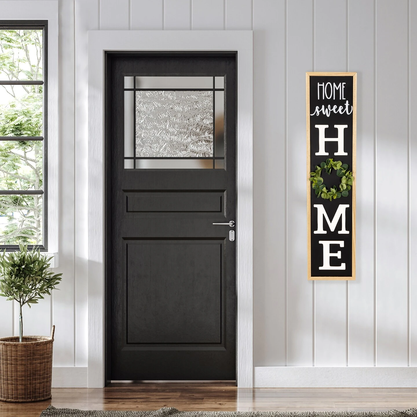 Northlight 40 Inch "Home Sweet Home" Wooden Framed Outdoor Porch Board Sign Decoration Black 6 Northlight 40 Inch "Home Sweet Home" Wooden Framed Outdoor Porch Board Sign Decoration Black - Image 4