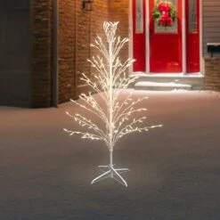 Northlight Pre-Lit Cascade Twig Tree Outdoor Christmas Decoration - 4' - Clear Lights White 13 Northlight Pre-Lit Cascade Twig Tree Outdoor Christmas Decoration - 4' - Clear Lights White -Northlight 4611698616523158992