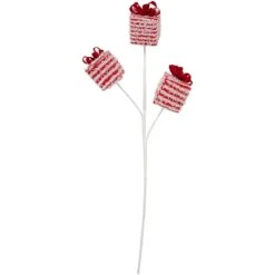 Northlight 26" Candy Cane Gift Boxes Decorative Christmas Spray Red -Northlight 4611701478731057504 2
