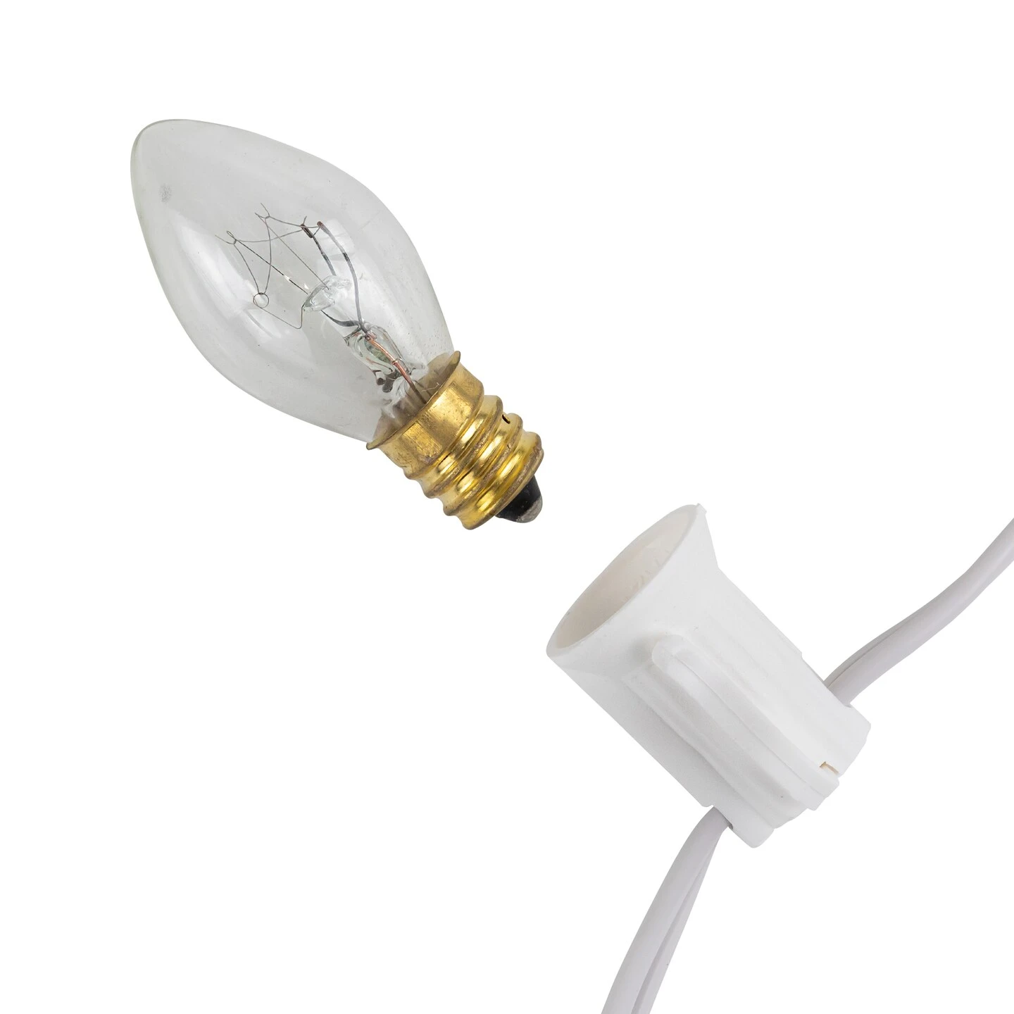 Northlight C7 Christmas String Lights - Clear - 24' White Wire - 25ct 9 Northlight C7 Christmas String Lights - Clear - 24' White Wire - 25ct - Image 7