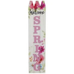 Northlight 40" Welcome Spring Floral Outdoor Porch Board Sign Decoration Pink 12 Northlight 40" Welcome Spring Floral Outdoor Porch Board Sign Decoration Pink -Northlight 4611712248119792656