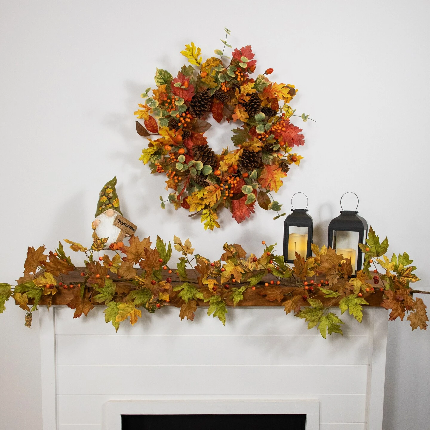 Northlight Maple Leaves And Berries Artificial Fall Harvest Garland - 5' X 8" - Unlit Brown 5 Northlight Maple Leaves And Berries Artificial Fall Harvest Garland - 5' X 8" - Unlit Brown - Image 3