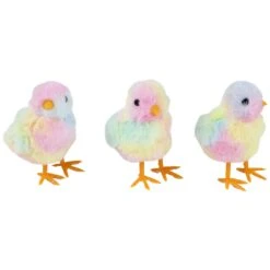 Northlight Plush Tie Dye Easter Chick Figurines - 4.25" - Set Of 3 Multi 14 Northlight Plush Tie Dye Easter Chick Figurines - 4.25" - Set Of 3 Multi -Northlight 4611712249583973392