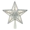 Northlight 9" LED Lighted Silver Glitter Star Christmas Tree Topper, Warm White Lights -Northlight 4611714695927030432