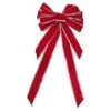 Northlight Velvet 10-Loop Christmas Bow Decoration - 12" X 25" - Red And Gold -Northlight 4611714695954293408