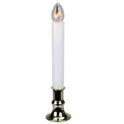 Northlight Single Flicker Flame Christmas Candle Lamp - 8.75" White -Northlight 4611714696057578144 2