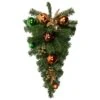 Northlight Pine Foliage With Ornaments Artificial Christmas Teardrop Swag - 30" - Unlit Green -Northlight 4611714696078549664