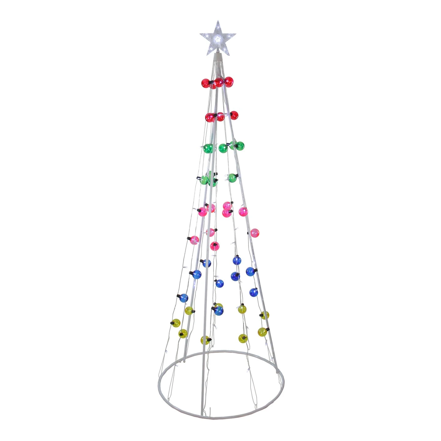 Northlight Lighted Show Cone Christmas Tree Outdoor Decoration - 6' - Multicolor 5 Northlight Lighted Show Cone Christmas Tree Outdoor Decoration - 6' - Multicolor - Image 3
