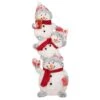 Northlight 42" Lighted Stacked Snowman Family Outdoor Christmas Decoraton White -Northlight 4611714696593924768