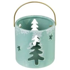 Northlight Pine Tree And Star Cutout Tea Light Christmas Candle Holder - 4.25" - Green -Northlight 4611714696602313376 2